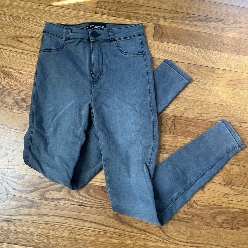 FITJEANS Gray Jeggings Comfortable Stretch Denim